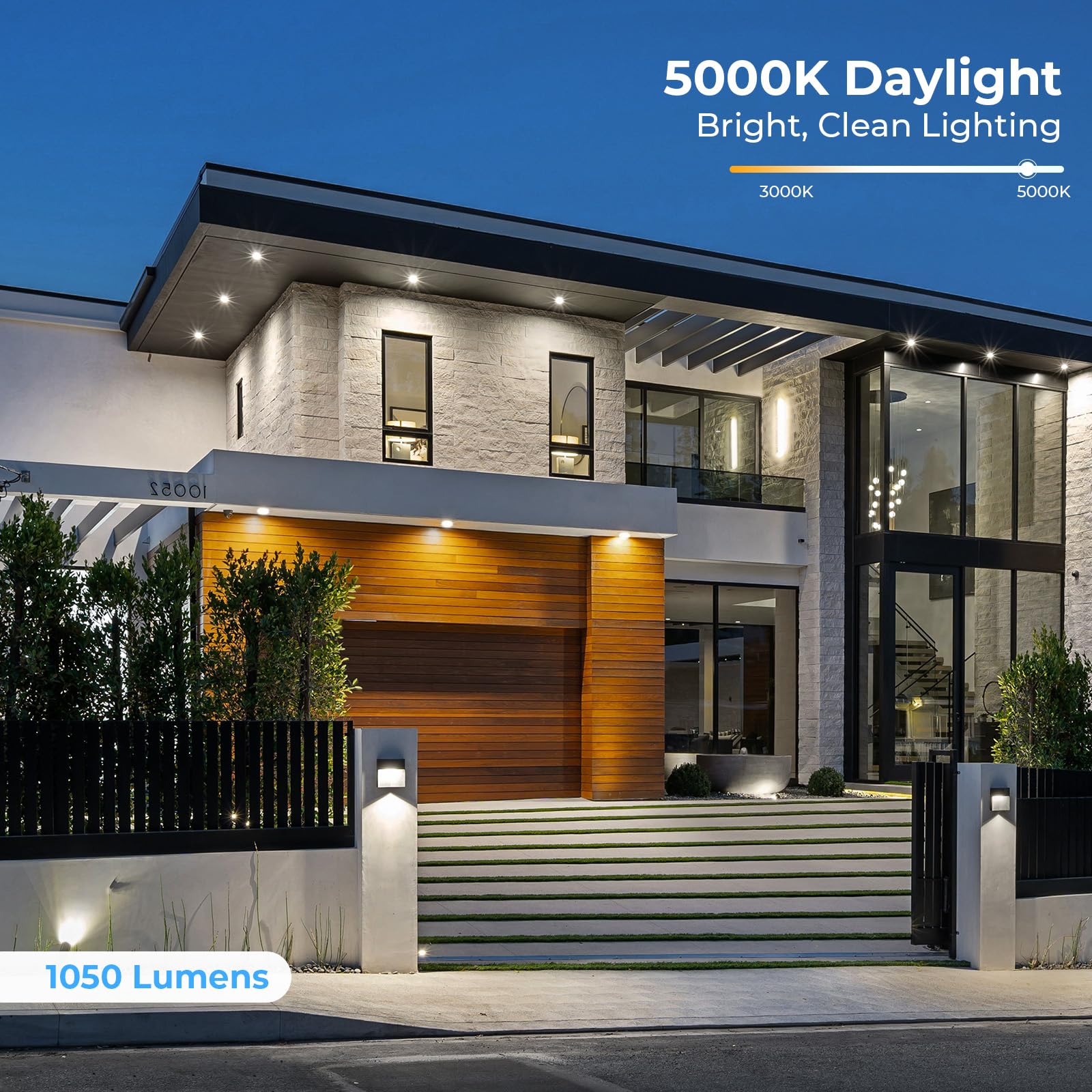 GvvooHome PAR38 - Bombillas LED para exteriores, equivalente a 100 W, luz blanca diurna, luz blanca diurna, regulable, impermeable, para porche, patio, garaje, base E26, 1050 lm, 13 W, 15000 horas