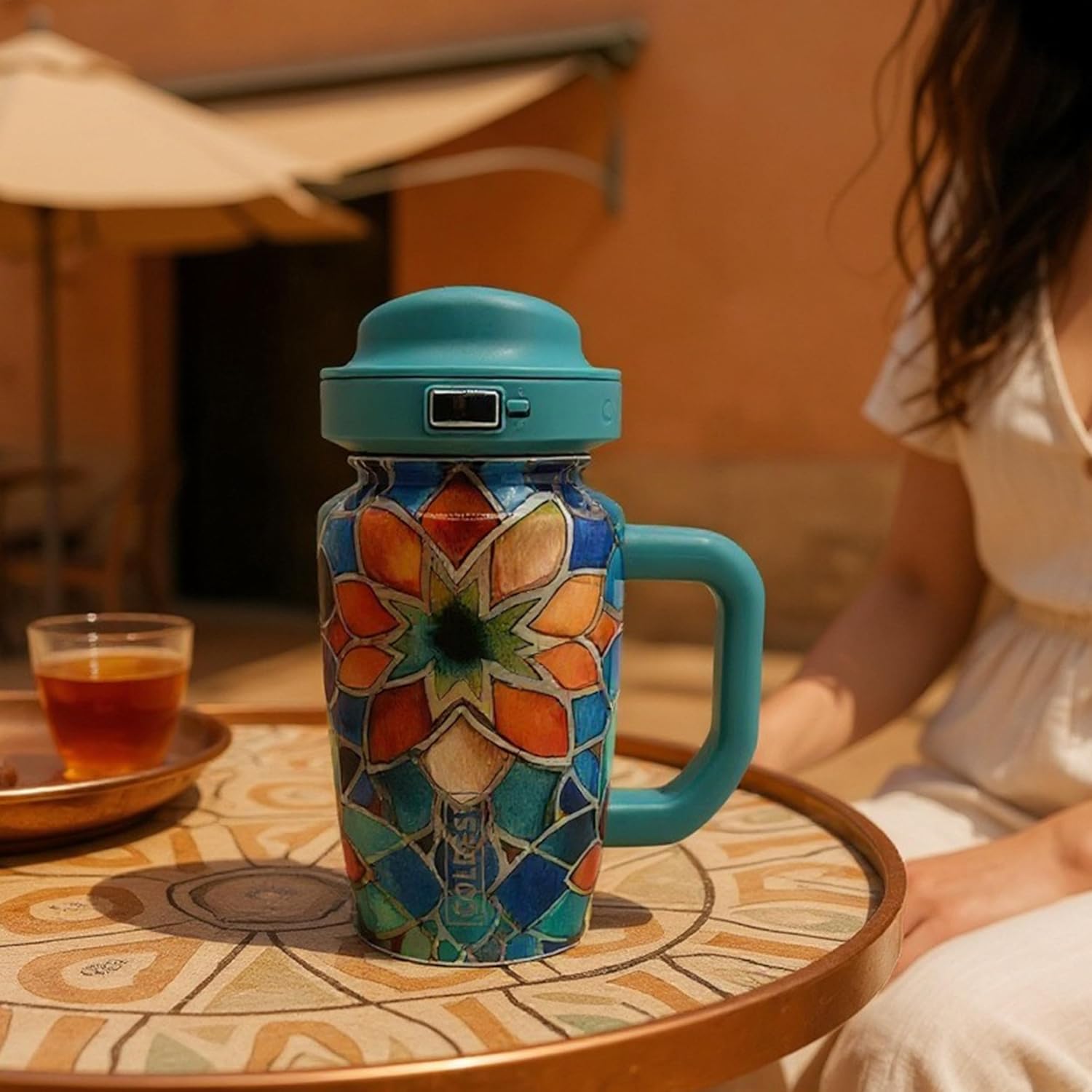 Coldest Tumbler with Handle & Coffee Lid - 100% Spill Proof Tumbler (3 Lids) - Stainless Steel Insulated Leakproof Tumblers for Women & Men - Cup Holder Friendly - 24 oz (Baby Puppy) - Image 7