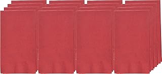 Amscan Party Perfect Vibrant 2-Ply Guest Towels (16 Piece), Apple Red, 8 x 4.5