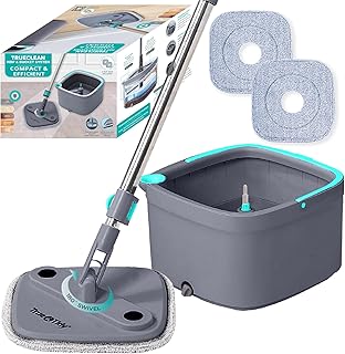 TRUE Spin Mop System: Dual Chamber, Self-Wringing