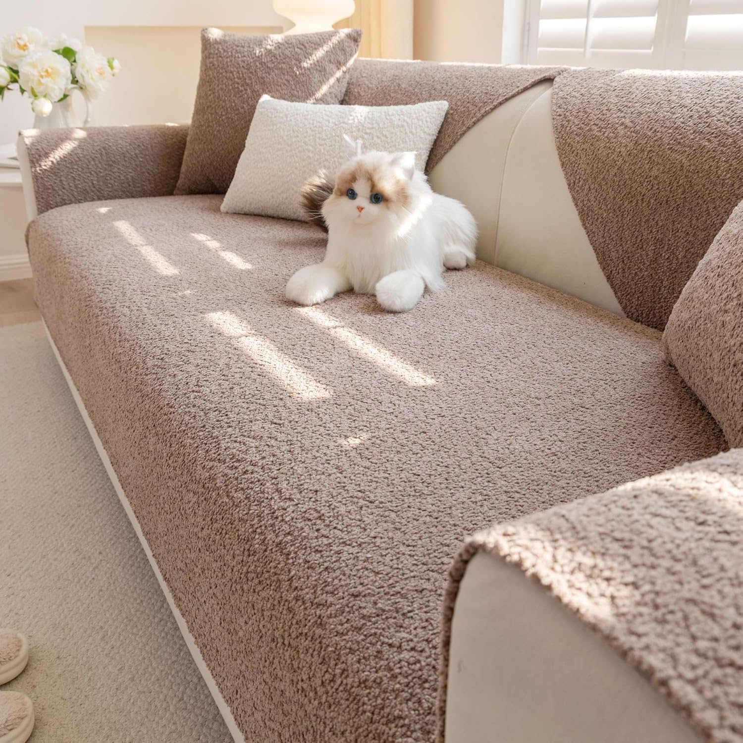 Styleys Sofa Mat - Anti-Slip Teddy Cover -8 Styleys Sofa Mat - Anti-Slip Teddy Cover -8
