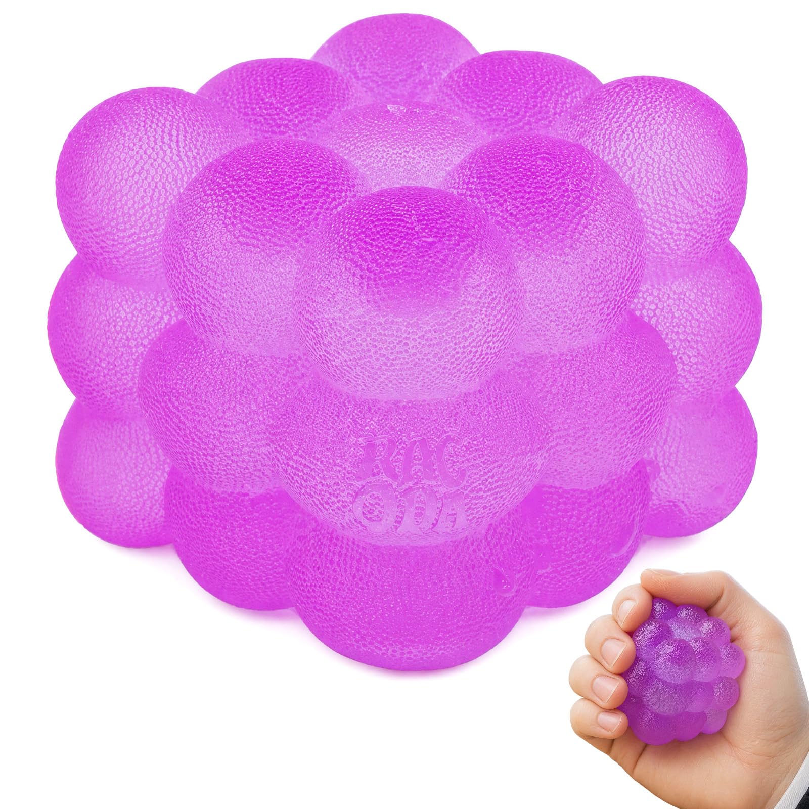 Frosted Ice Cube Squishy Toy, 5cm Soft Sensory Stress Relief Fidget Cube, Slow Rebound Squeeze Ball for Anxiety Relief and Focus, Portable Calming Tool for Kids Youth Adults (Pink)