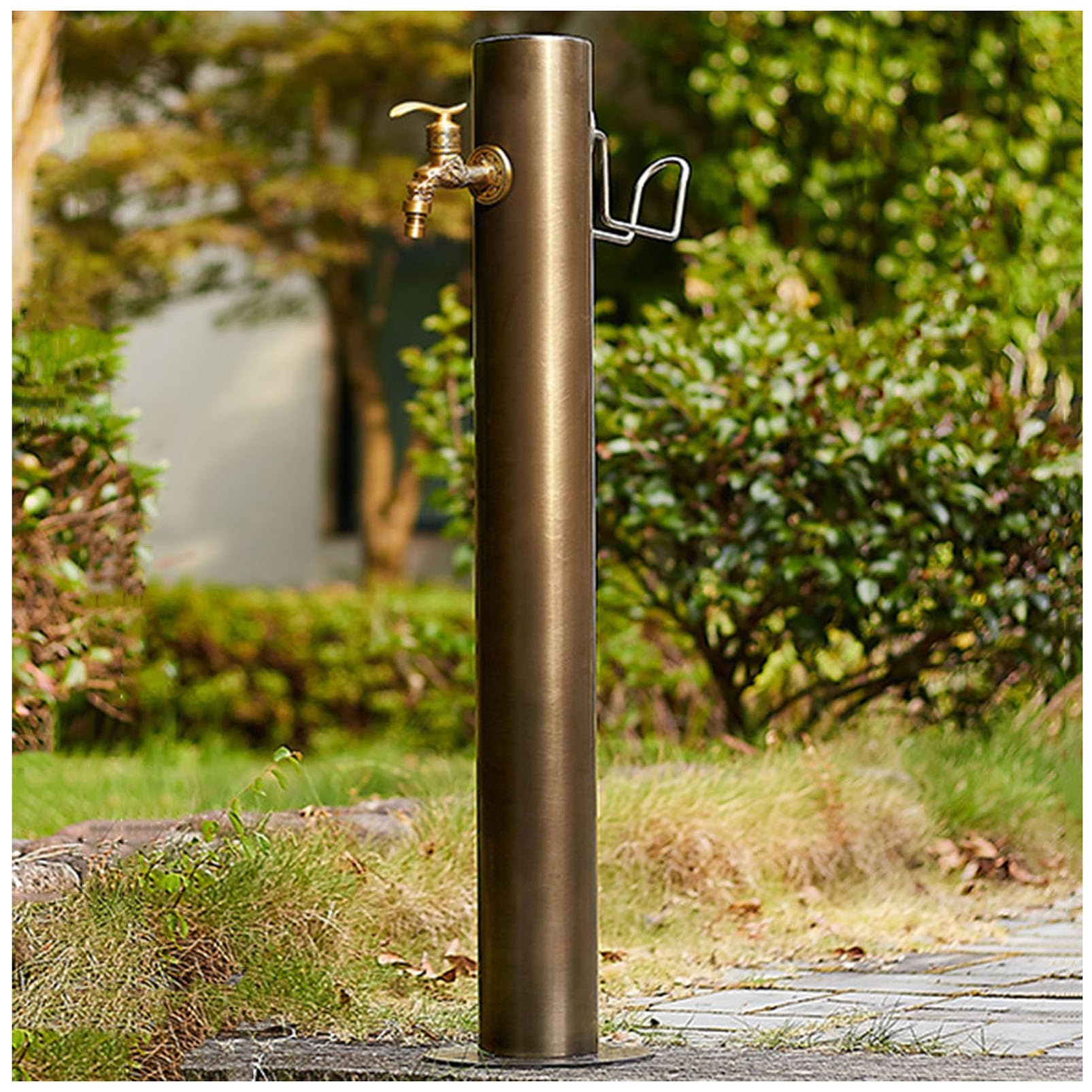 XDLEDMKIZ Water Spigot,Faucet Water Column,Freestanding Outdoor Faucet Water Column, Garden Watering Fountain Hydrant, Freeze-Proof Spigot for Landsca