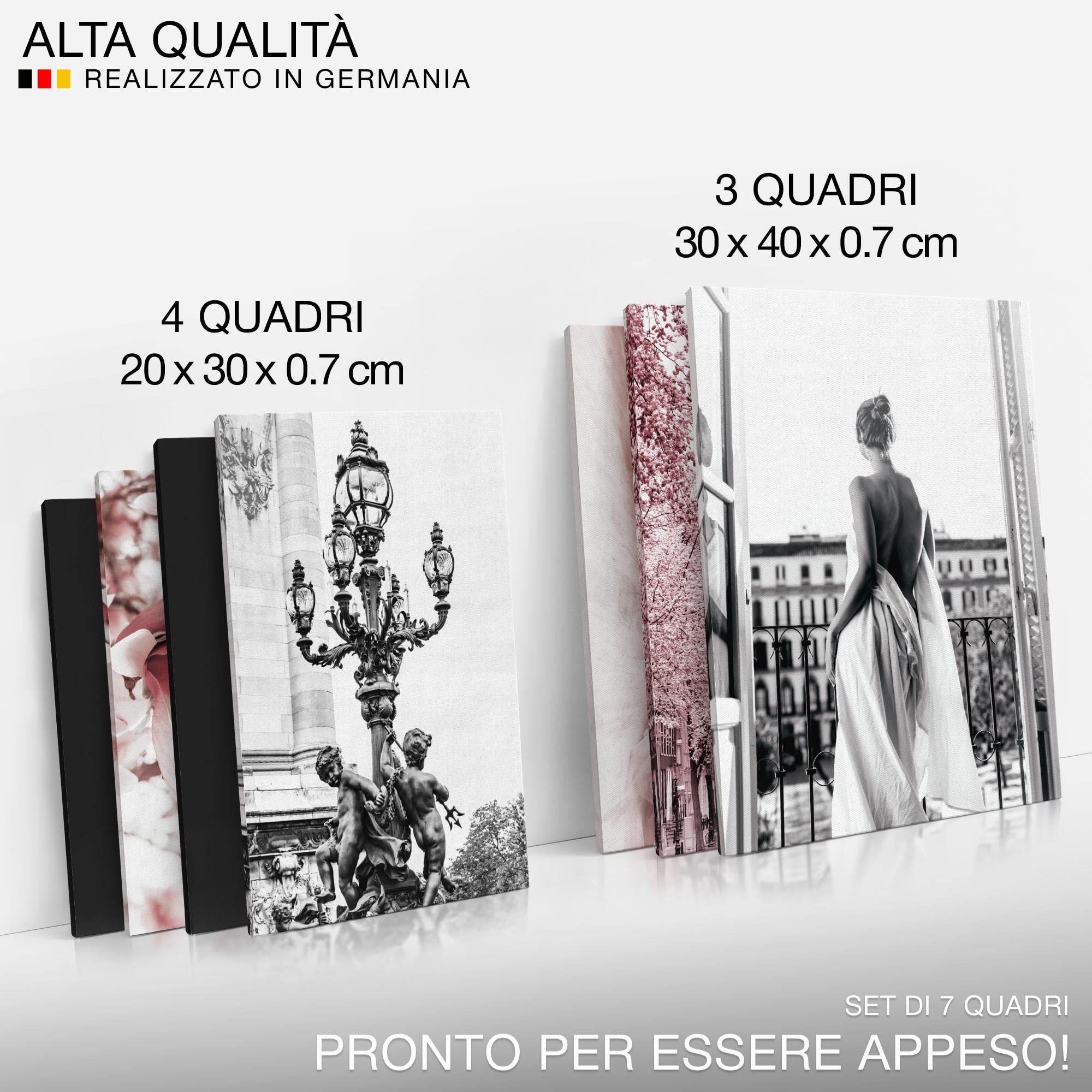 Quadros - Completamente Pronto Da Appendere - Immagini - Moda - 7 Pezzi Set Moderni - N016271b