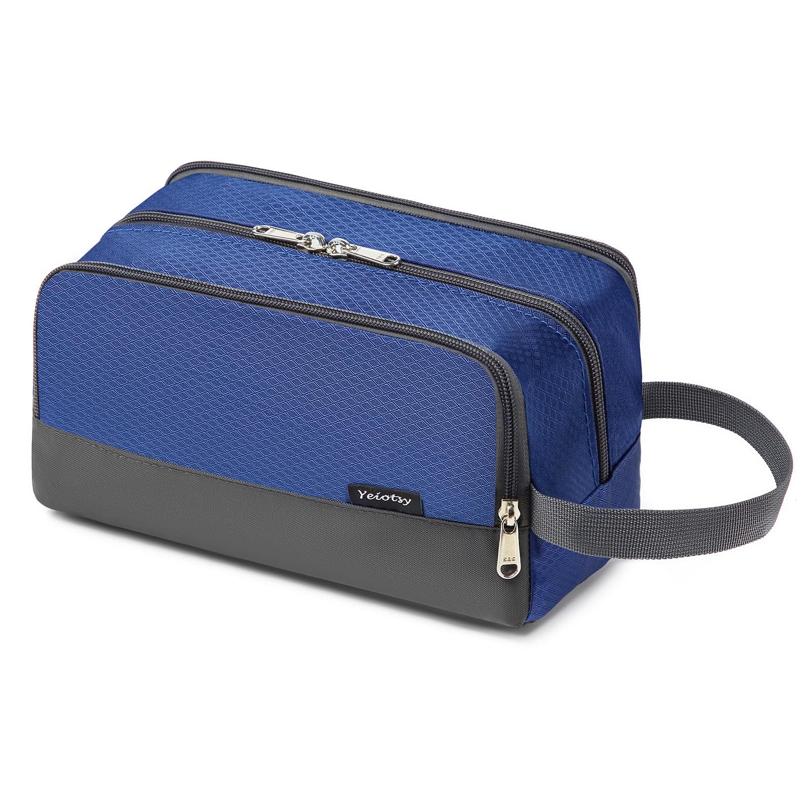 Yeiotsy Boys Toiletry Bag - Kids Travel Dopp Kit with Mesh Pockets, Compact Organizer for Gym, Camping, Hiking (Sapphire)