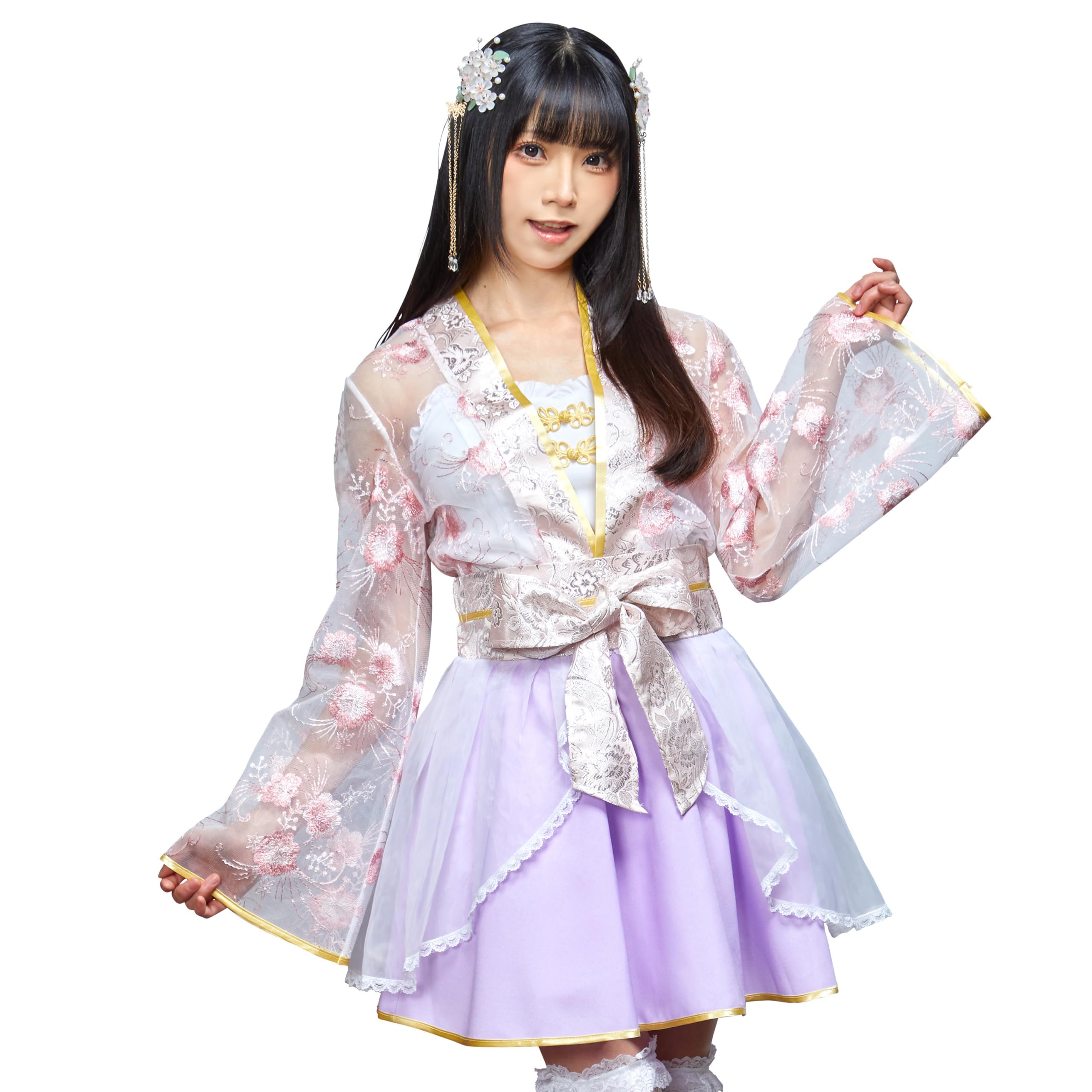 クリアストーン(Clearstone) コスプレ ハロウィン 恋衣 和装束 レディース ラベンダー