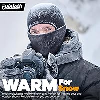 Vista 2 de Fuinloth Pasamontañas de esquí Pro, para clima frío, resistente al viento, térmico, para hombres y mujeres