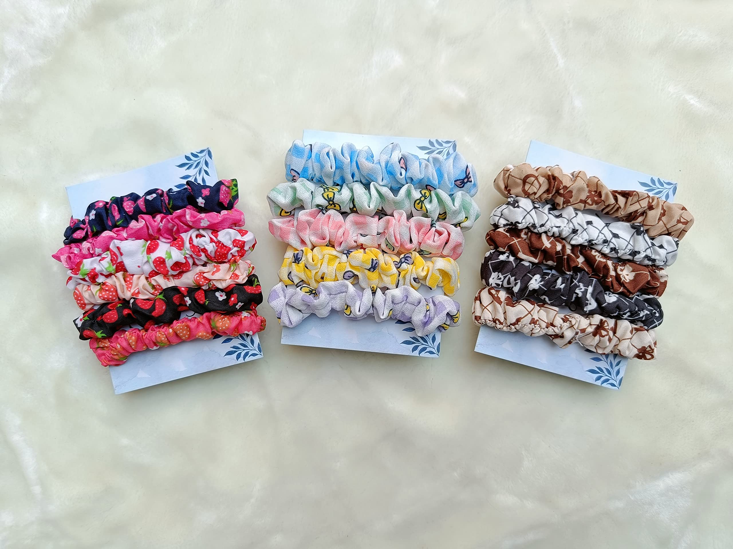 Starvis Soft Luxury Cotton Skinny Scrunchies for Women & Girls, Pack of 10, Pastel Colors, Anti-Hair-Breakage, All Hair Types-image-38