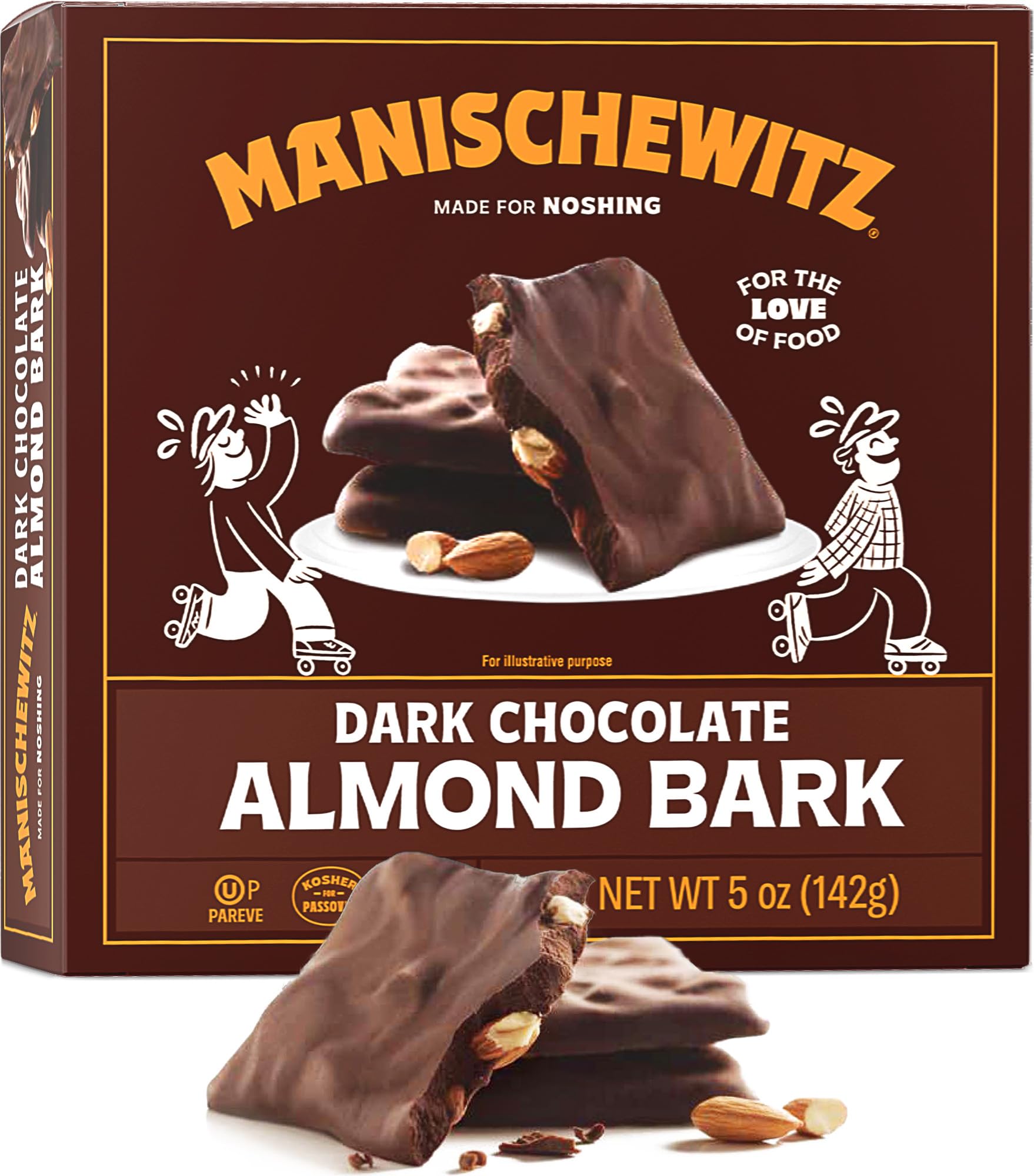 Manischewitz Dark Chocolate Almond Bark Gift Box 5 oz