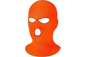 3 Holes Full Face Cover Outdoor Balaclava Knitted Neck Gaiter Ski Mask...