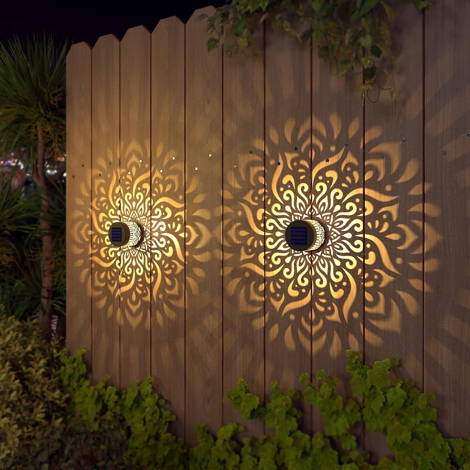 Lifeel solarlaterne für außen 2 Stück Solare Wegebeleuchtung Solarlampen für Außen Solarleuchten Garten Dekorative Solarlampe LED Gartenleuchte wasserdichte für Außen Terrasse (floral)
