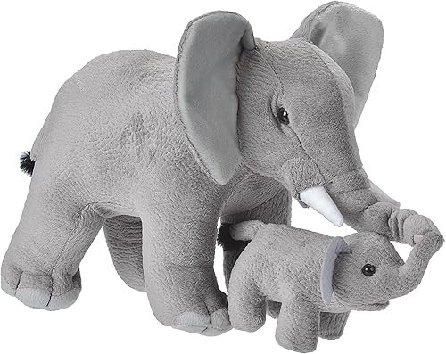 Miniatura 1 de Wild Republic Mamá y bebé elefante de peluche, juguete de peluche, regalos para niños, 12 pulgadas
