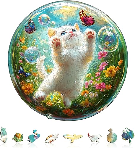 Jigfoxy Rompecabezas de madera para adultos, rompecabezas de madera de conchas marinas para adultos, rompecabezas de madera de forma única, regalos