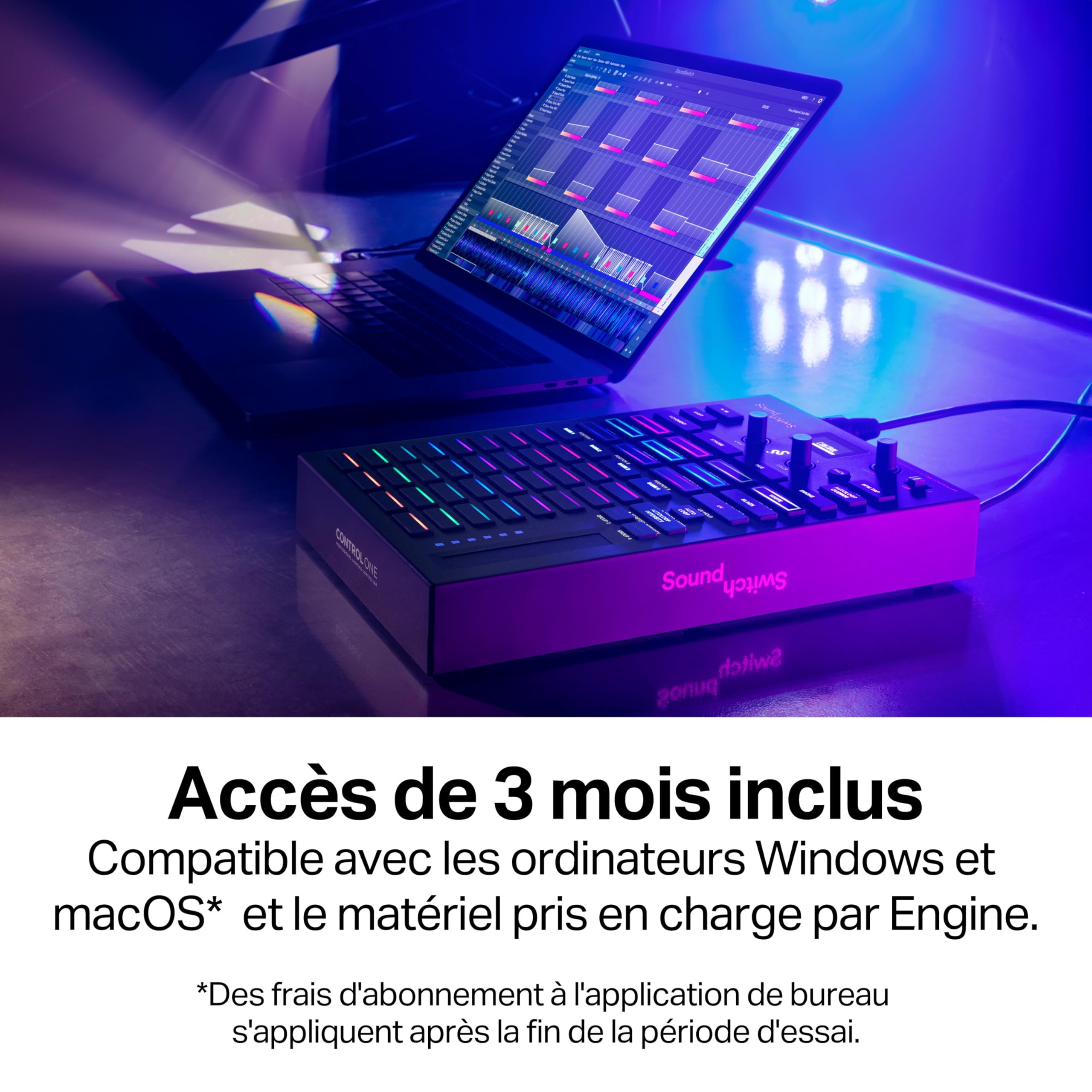SoundSwitch Control One - Contrôleur de Lumière DMX Pour DJ, avec Trois Mois D'accès au Logiciel SoundSwitch et Prise en Charge de DMX et Phillips Hue
