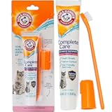 Arm & Hammer Complete Care Dog Dental Kit, Tuna Flavor Enzymatic Dog Toothpaste, Toothbrush, & Finger Brush, Baking Soda + Calcium, Enhanced Formula, 2.5oz
