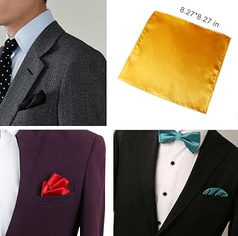 MONOTONOUS Mens Pocket Squares Handkerchief For Wedding Party, 8.6 x8.6 (Pack of 30)