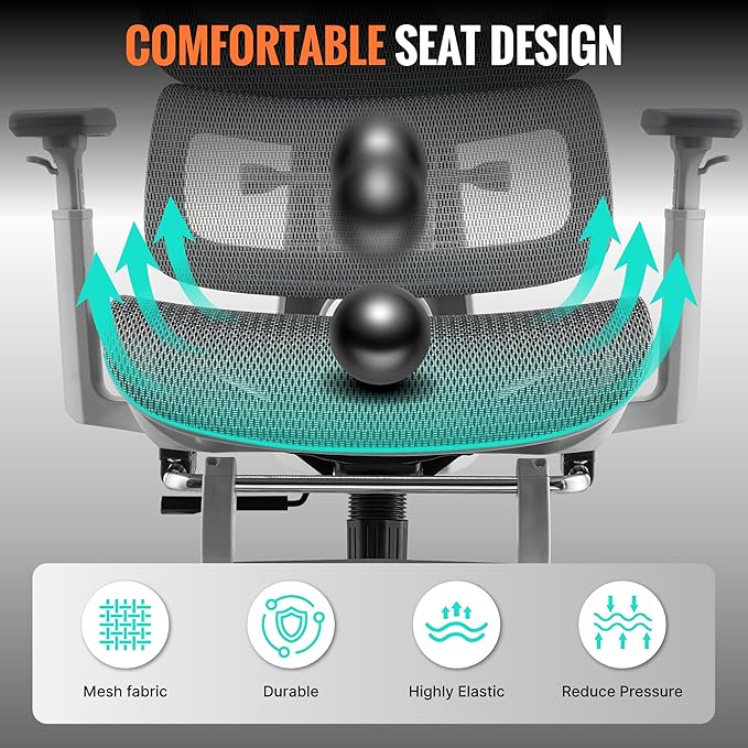 Silla Gamer Ergonómica con Reposapiés, Respaldo Alto y Sopor miniatura 8