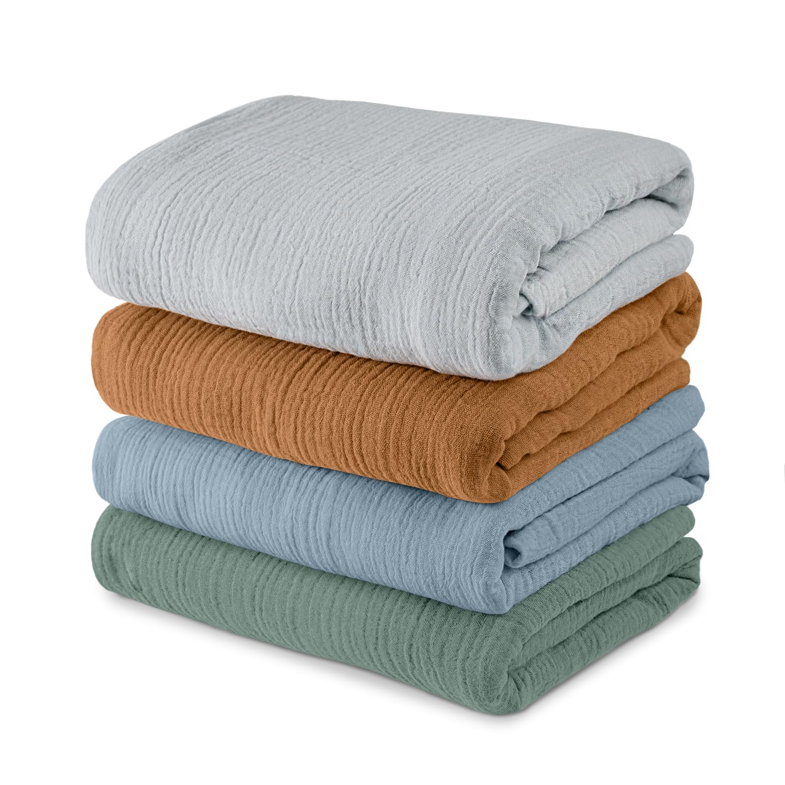 Soarwg Kids Muslin Cloth Baby Swaddle Cloths for Newborns, Pack of 3 Muslin Blanket, Large 95 x 100cm Baby Blanket - Baby Swaddle Blanket Burp Cloths, Swaddle Cloth Essential Items for Baby Shower — view 15