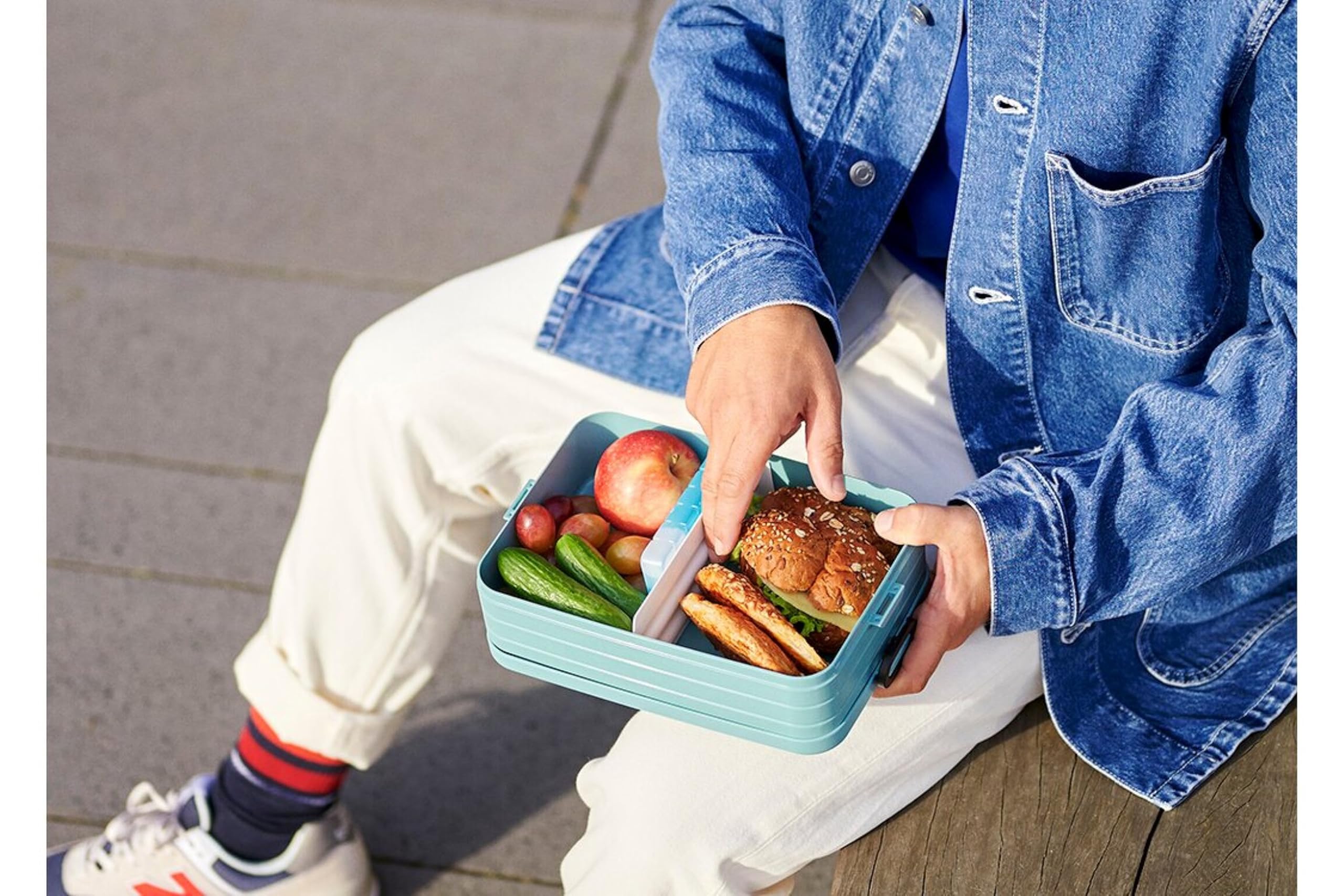 Mepal | Take a Break Duo Pack | Brotdose To Go | Lunchboxen für 2 bis 4 Sandwiches oder 4 bis 8 Brotscheiben | ideal für Meal Prep | Essenbox mit Unterteilung | Nordic Pink
