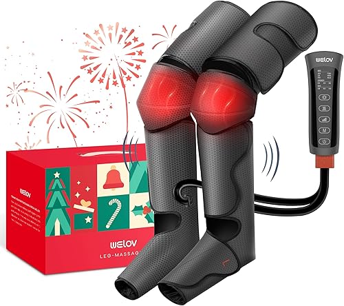 Miniatura 1 de WELOV Masajeador de compresión de piernas para circulación, regalos de Navidad para papá, mamá, hombres y mujeres, masajeador de piernas con calor