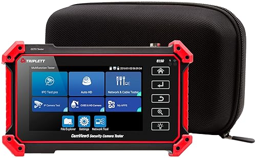 Miniatura 2 de Triplett 8150 CamView IP Pro 5 - Probador de cámara de seguridad CCTV con pantalla táctil de 5 pulgadas, IP 4K/1080P, analógica, TVI, CVI, AHD