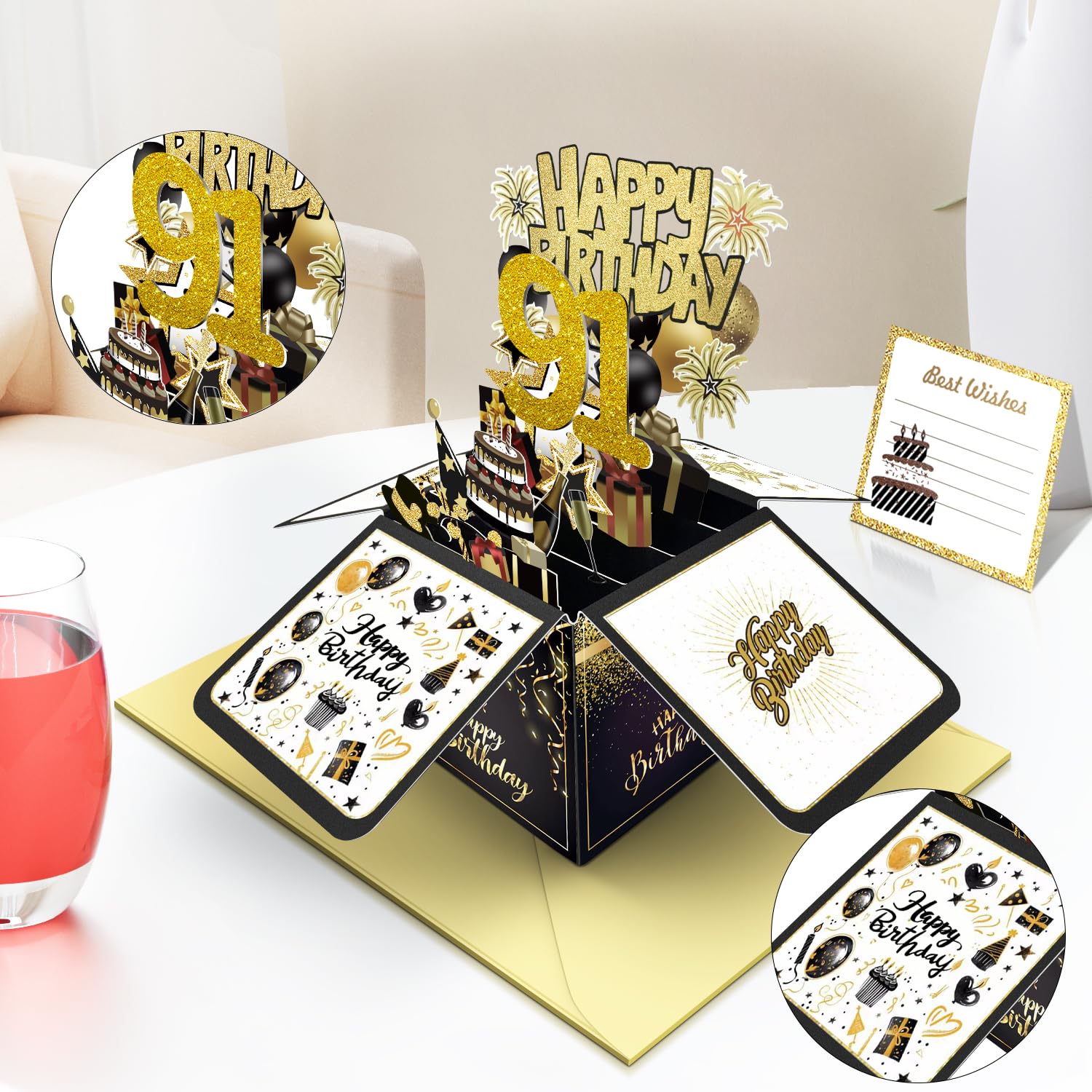 Amazon.com : Joycard 91st Birthday Card, 91st Birthday