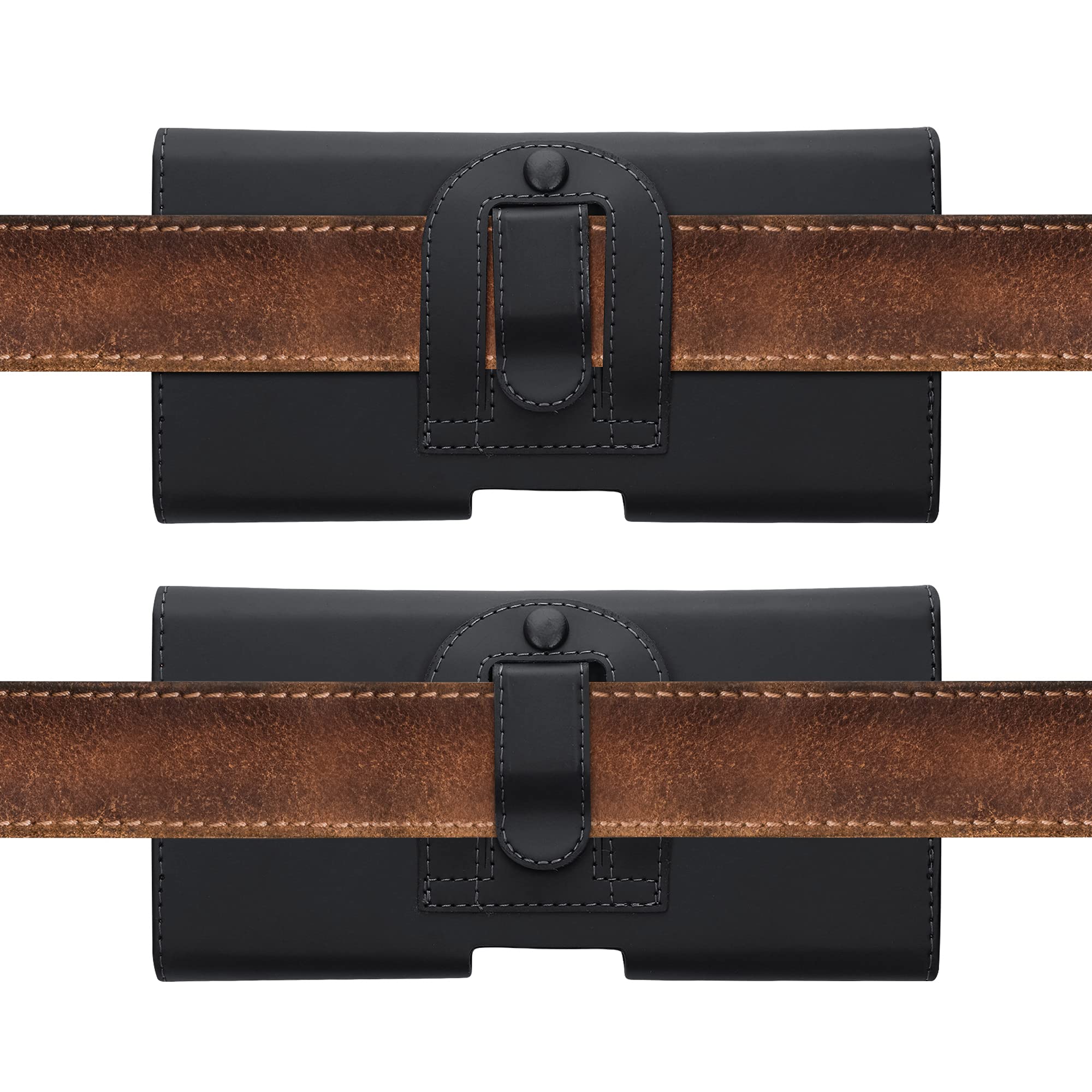 Kwmobile Belt Clip Case Compatible With XL - 6.7/6" - 6.5 X 8.5cm Universal PU Leather Belt Clip Case - Black