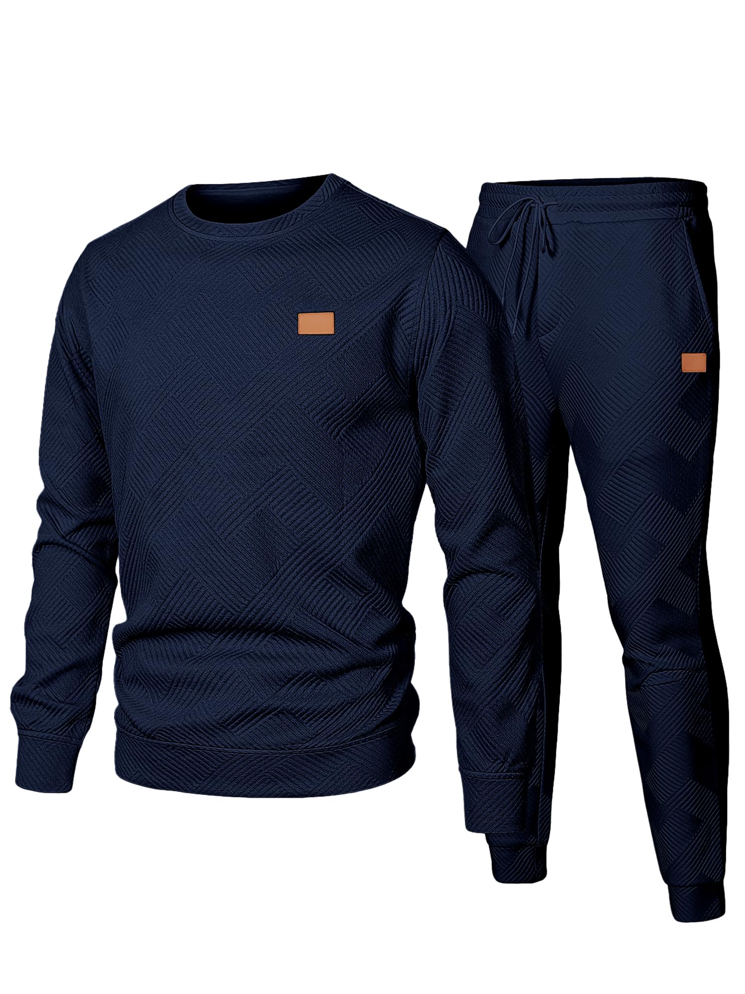 JMIERR Herren Jogginganzug Set 2-Teiliger Sweatshirt Trainingsanzug Casual Sportanzug Herren Sweatshirts und Jogginghose Tracksuit sets mit Strukturmuster