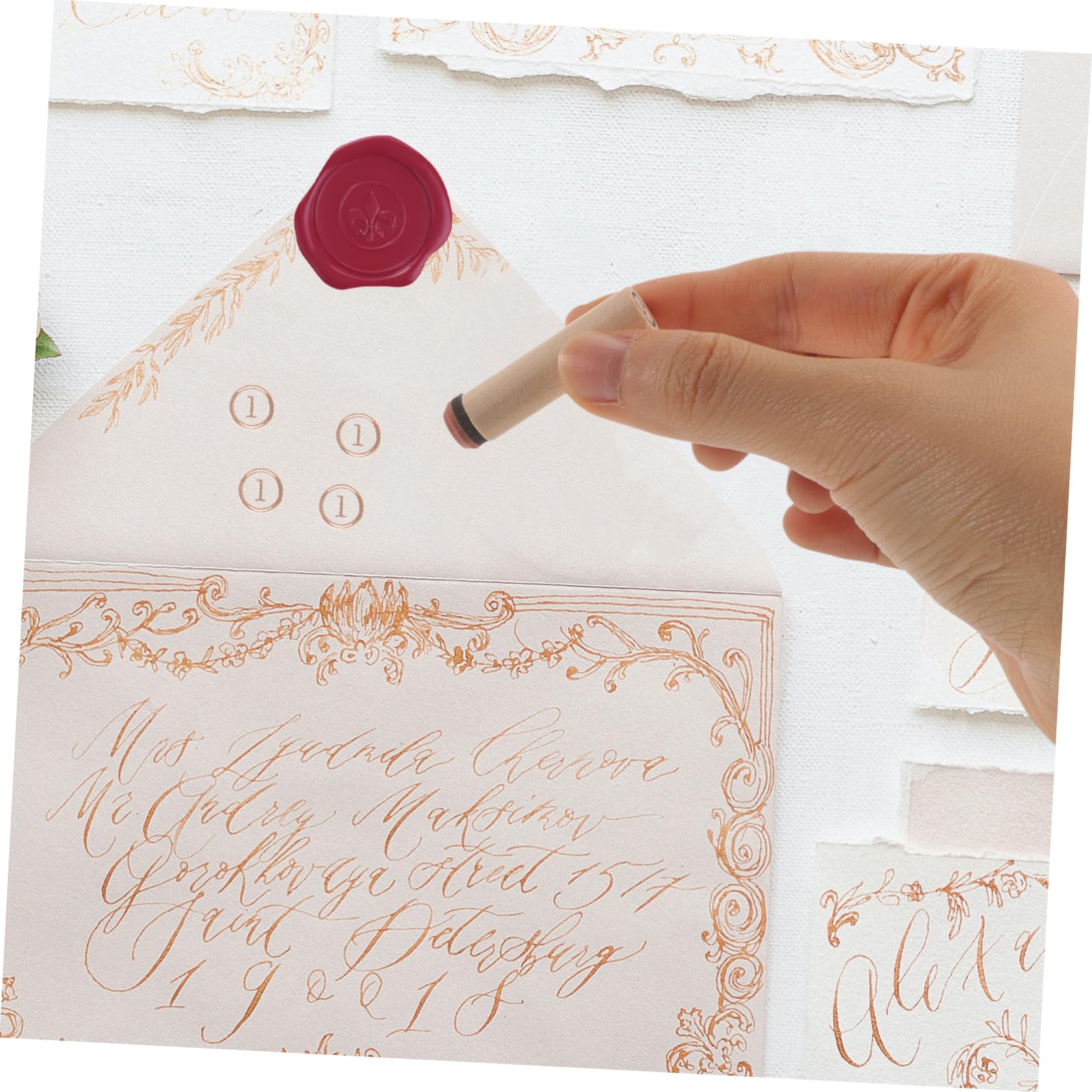 HOMSFOU 5 Set Timbri per Timbri Alfabeto per Scrapbooking per Progetti Creativi