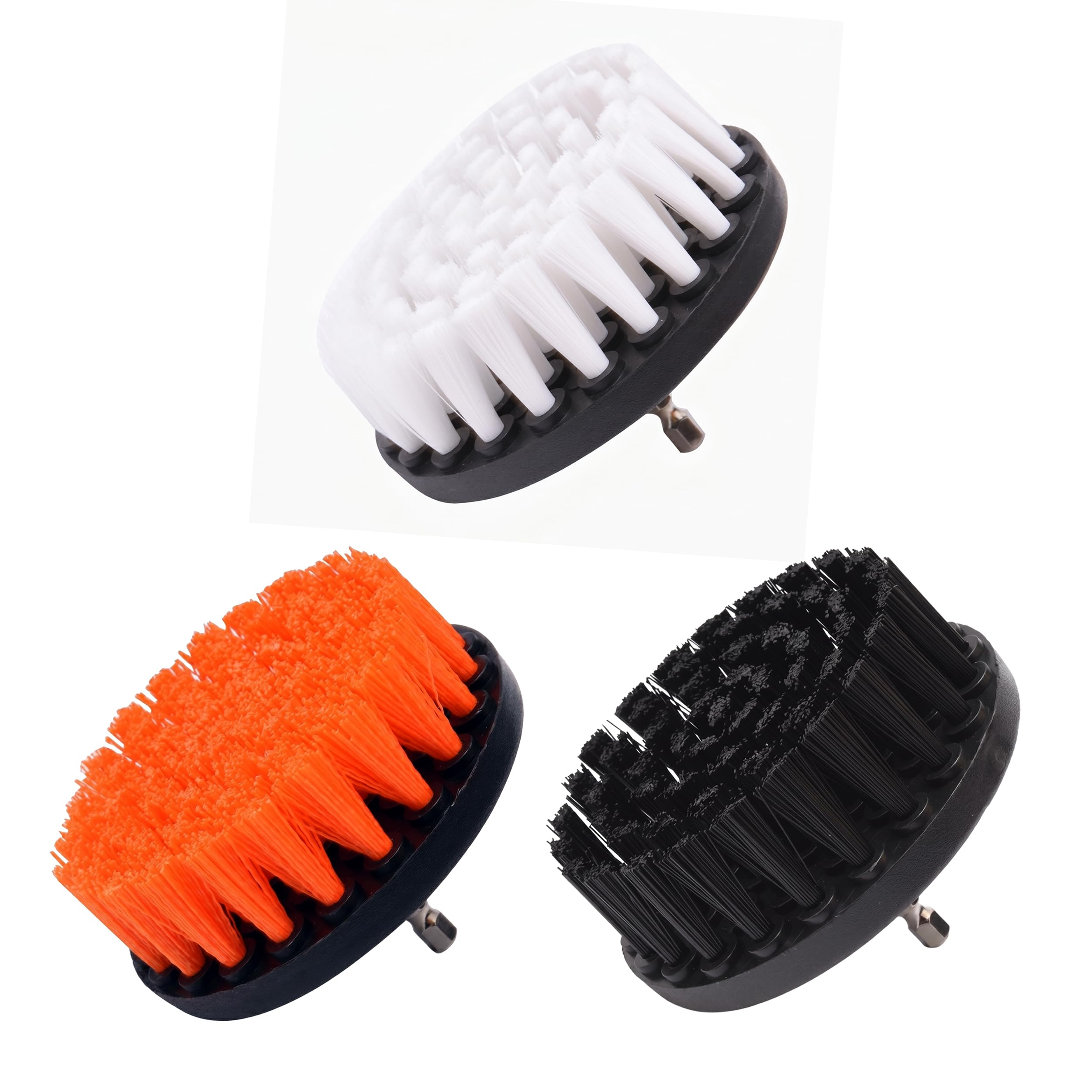 Harden 3Pcs 4" Drill Brush Set (Soft, Medium & Hard) | PP Cleaning Brushes with 1/4" Hex Shank | Power Scrubber for Glass, Tile, Floor, Carpet, Concrete & Car | Fits All Cordless Drills – 611480-image-9