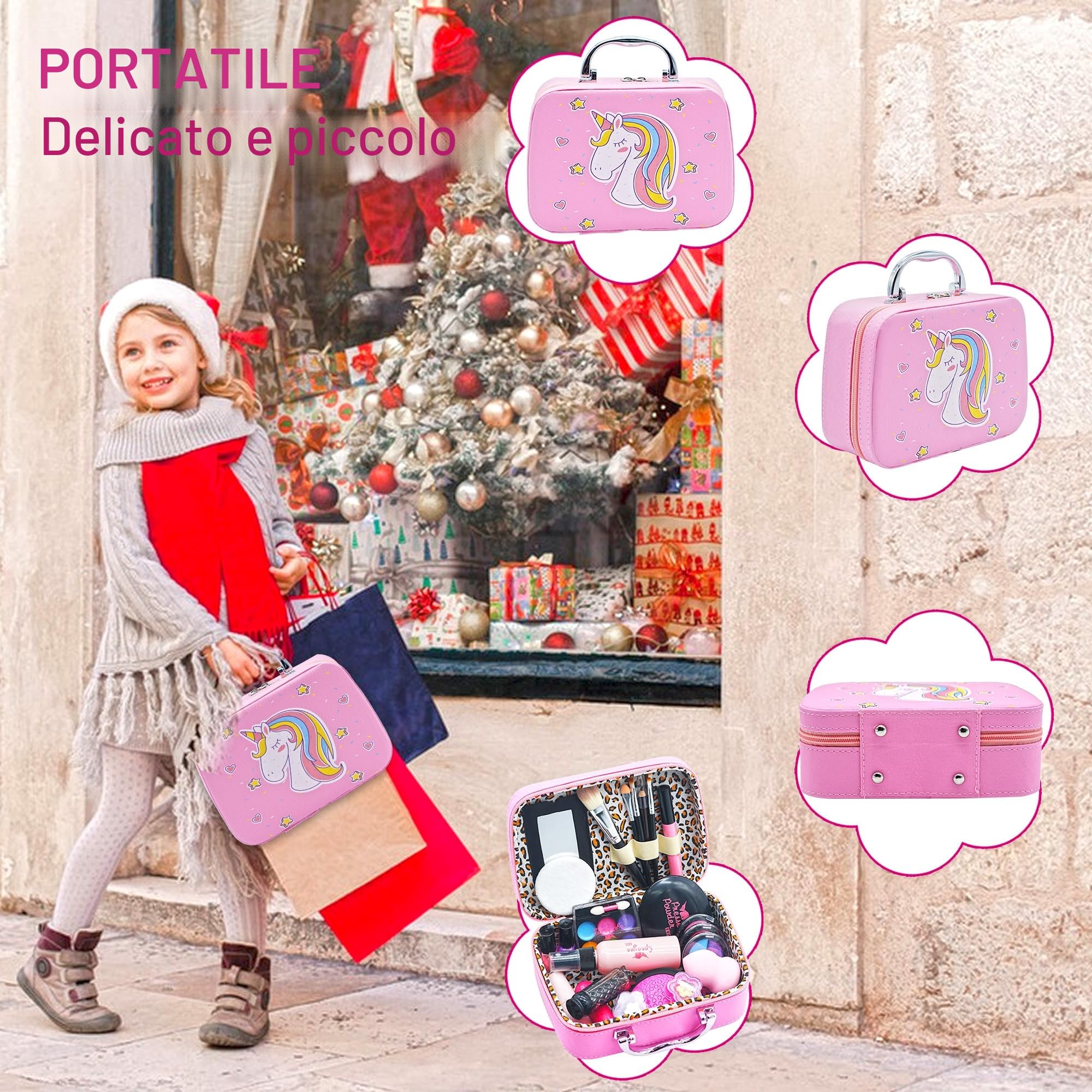 Trucchi Bambina Set - Trucco Set Ragazza, Lavabile Kit Regalo, Set di Trucchi per Bambini, Bambina Giocattoli Giochi Bambino 4 5 6 7 8 9 10 Anni, Regali Natale 3-12 Anni
