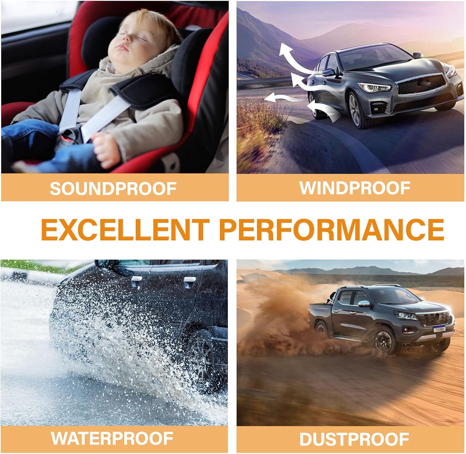 Door Weather Stripping, Rubber Door Seal for 1988-2000 Chevy GMC C1500 C2500 C3500 K1500 K2500 K3500, Blazer Suburban Tahoe Yukon Cadillac Escalade, Front Driver & Passenger Side Seal