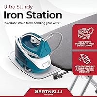 Vista 5 de Bartnelli Tabla de Planchar Profesional Extra Ancha Superficie de Planchado de 19x48 Pulgadas con Descanso para Plancha, Soporte para Cable, Estante