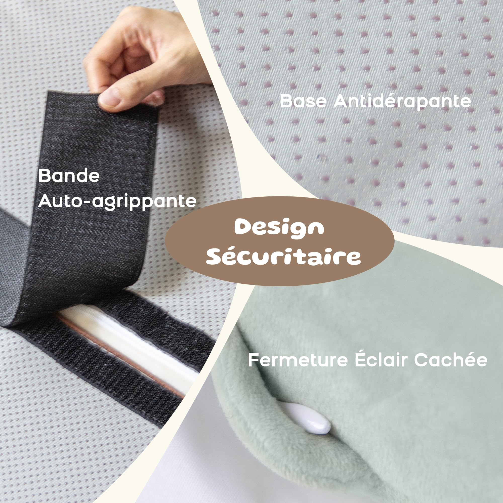 BanaSuper Parcours Motricité Bébé, Jeu de Motricité Enfant, Blocs Mousse Éducatifs avec Velcro, Jeu d'Intérieur pour Maison Crèche, Structure d'escalade Antidérapante, Design Lavable, 3 Pièces