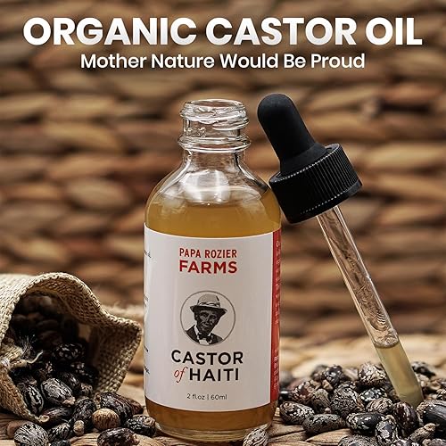 Miniatura 5 de Papa Rozier Farms Aceite de ricino orgánico puro para el crecimiento del cabello, hidratante de piel, tratamiento de pestañas, cejas y uñas, 2 onzas