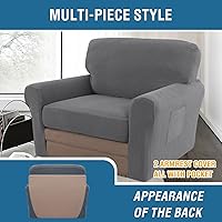 Vista 98 de H.VERSAILTEX Multi-Pieces Sofa Covers Stretch Couch Covers Form Fitted Seats and Back Cushions Covers