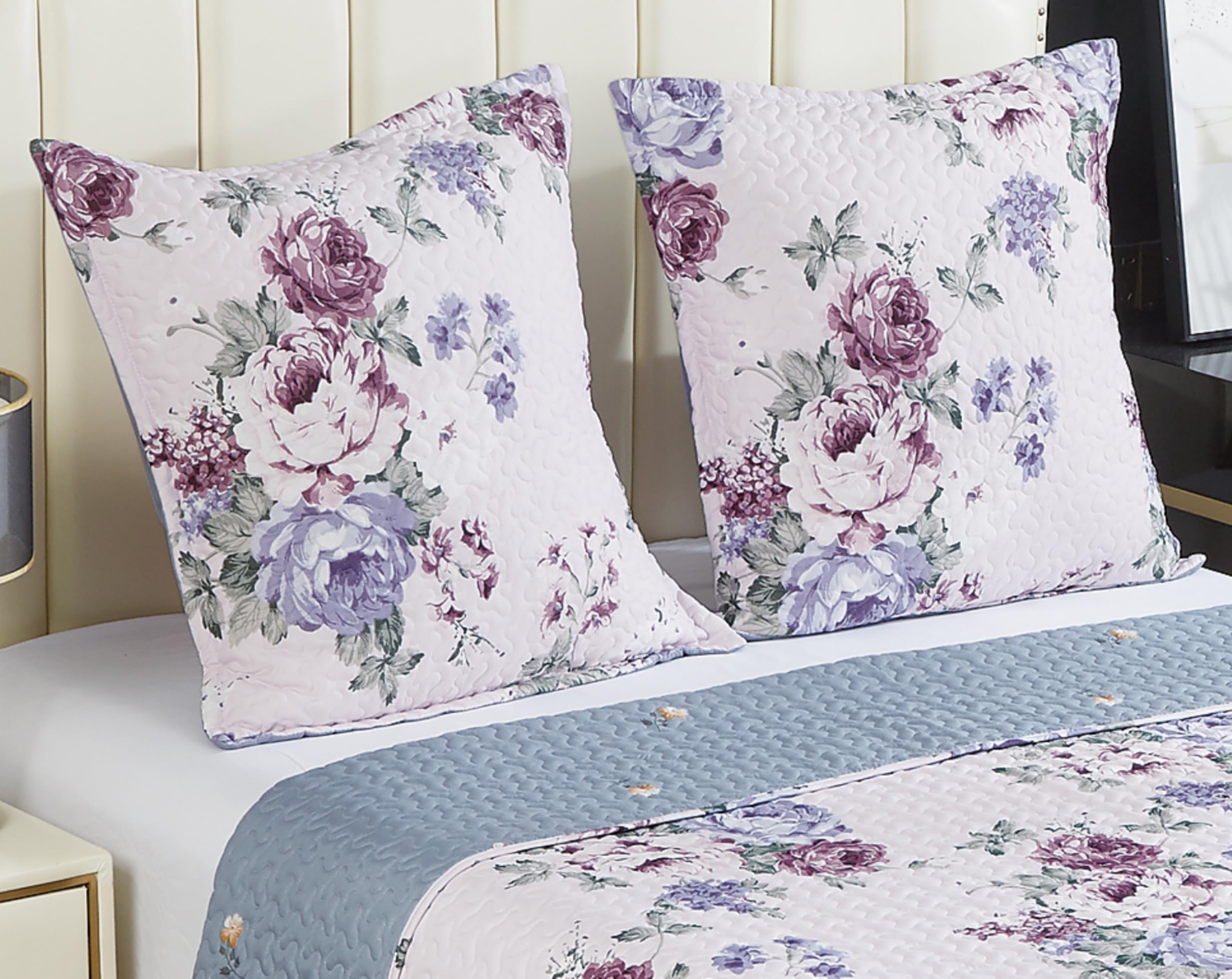 Fanny & Céline Couvre-lit Boutis épais Matelassé 220x240cm Avec 2 Taies