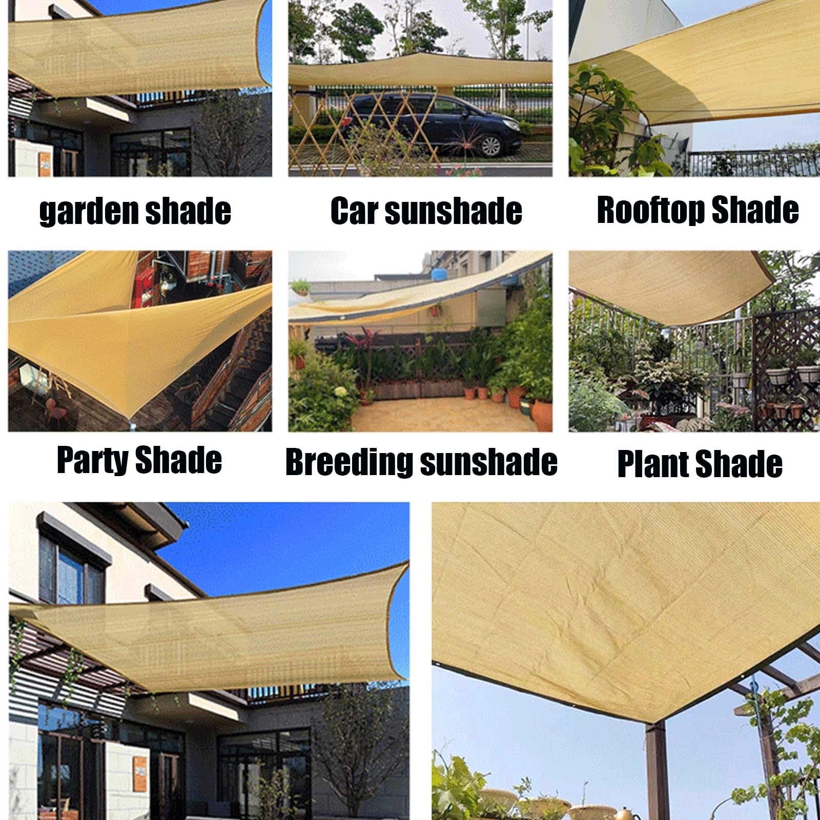 KAnduo Tende A Vela Ombreggiante Impermeabile 3x4 4x5 6x8 8x8 8x10m, Protezione Raggi UV 90%, Telo Ombra Tende da Sole for Esterno Giardino Terrazzo(4x8m)