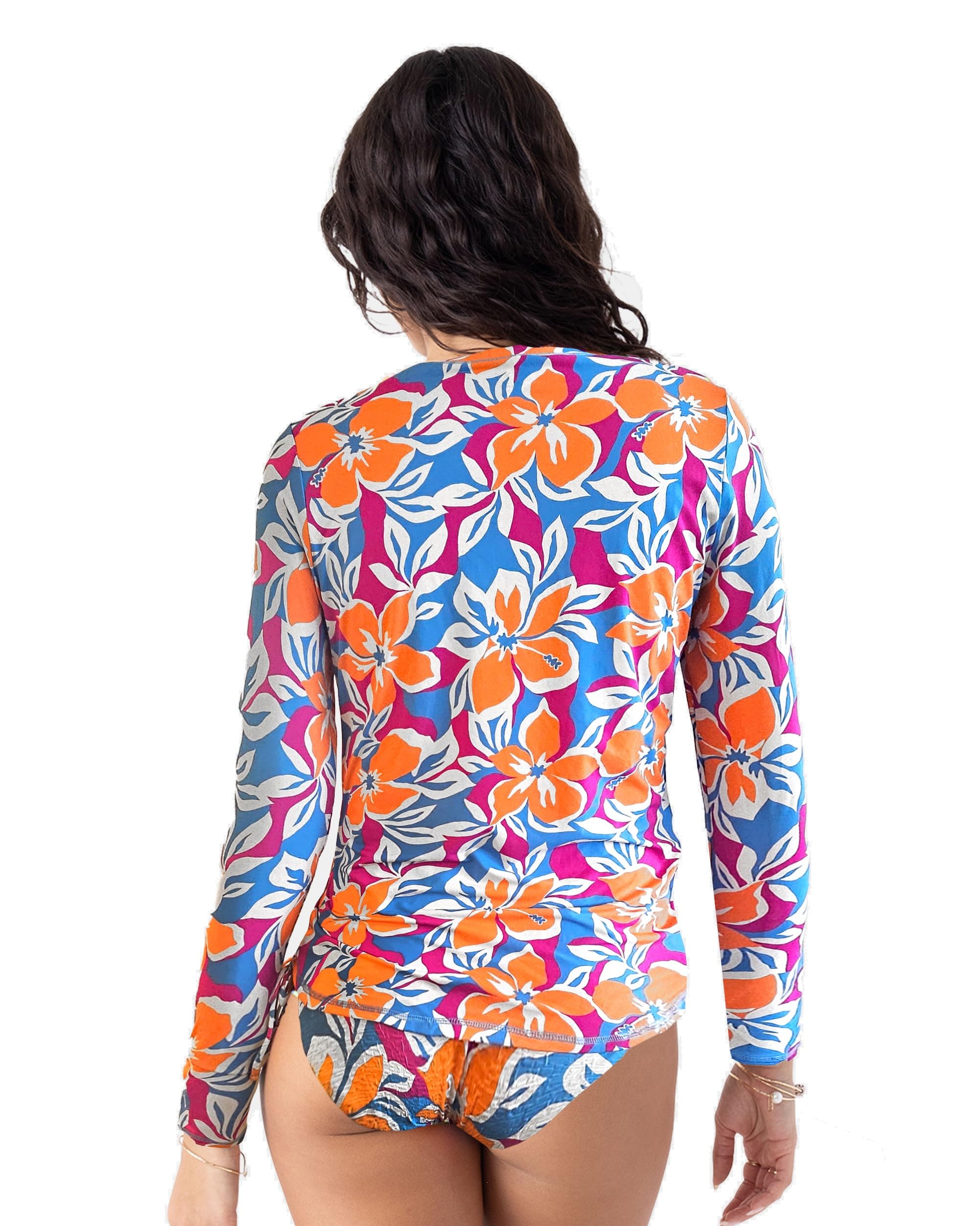 Roxy Damen Long Sleeve Rashguard – UPF 50+ Sun Protection, Swim, Surf, Beach Volley, Yoga, Quick-Dry Swim Shirt Rash-Guard-Shirt