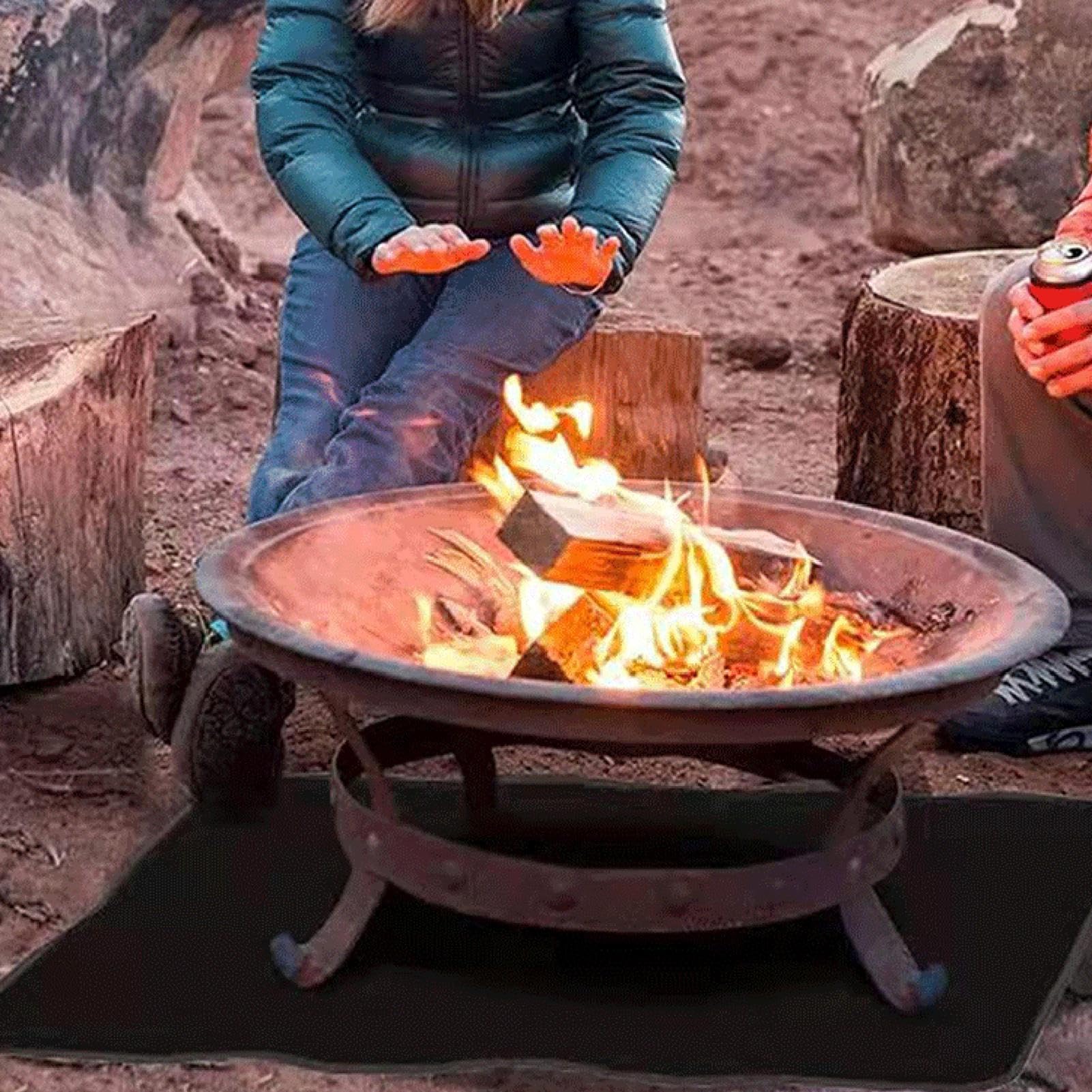 Genérico Tapis de barbecue ignifuge | Housse portable pour barbecue de camping extérieur sur sol, terrasse, jardin, cuisine