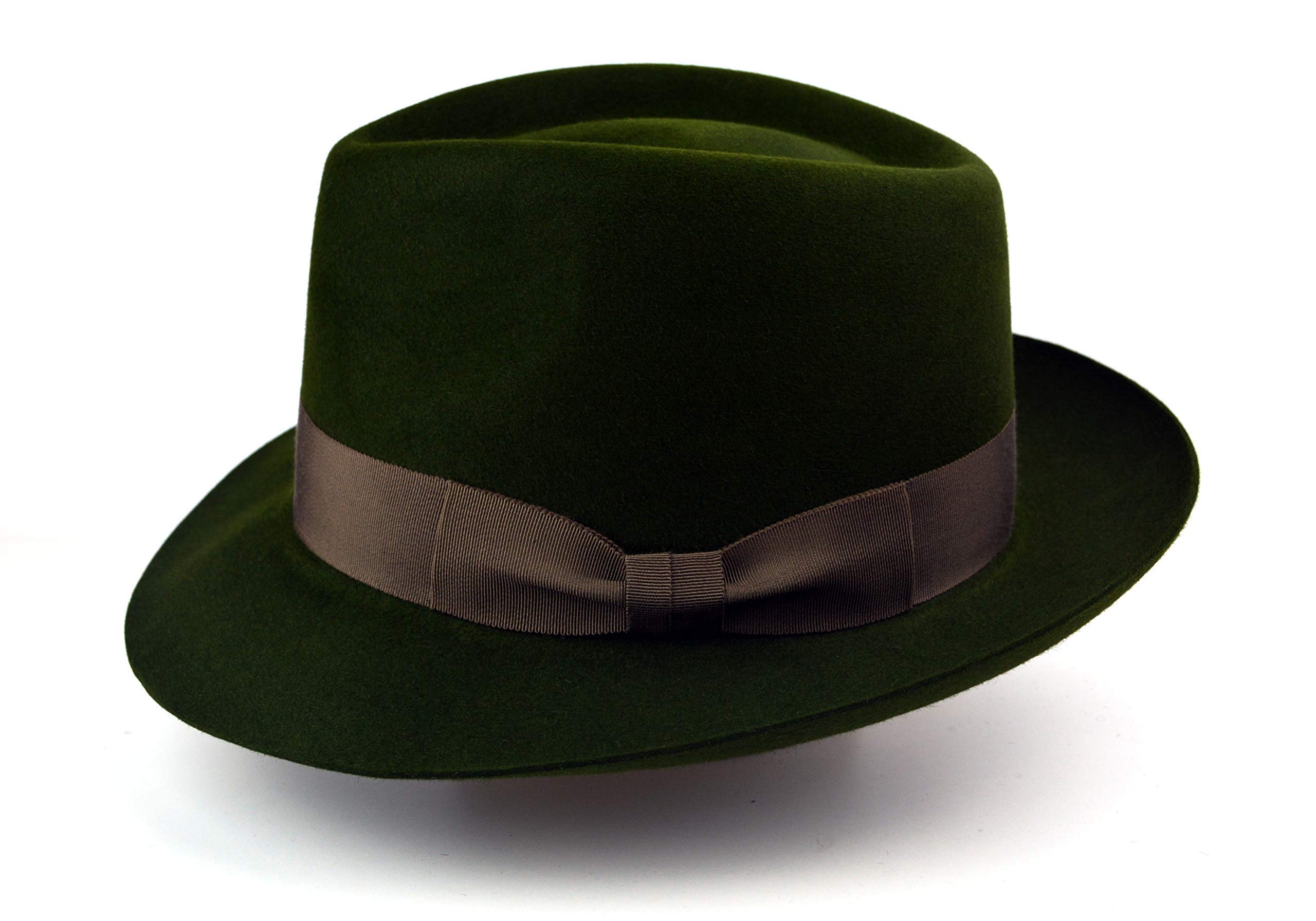 Agnoulita Hunter | Custom Handmade Rabbit Fur Felt Fedora Hat | Made to Order