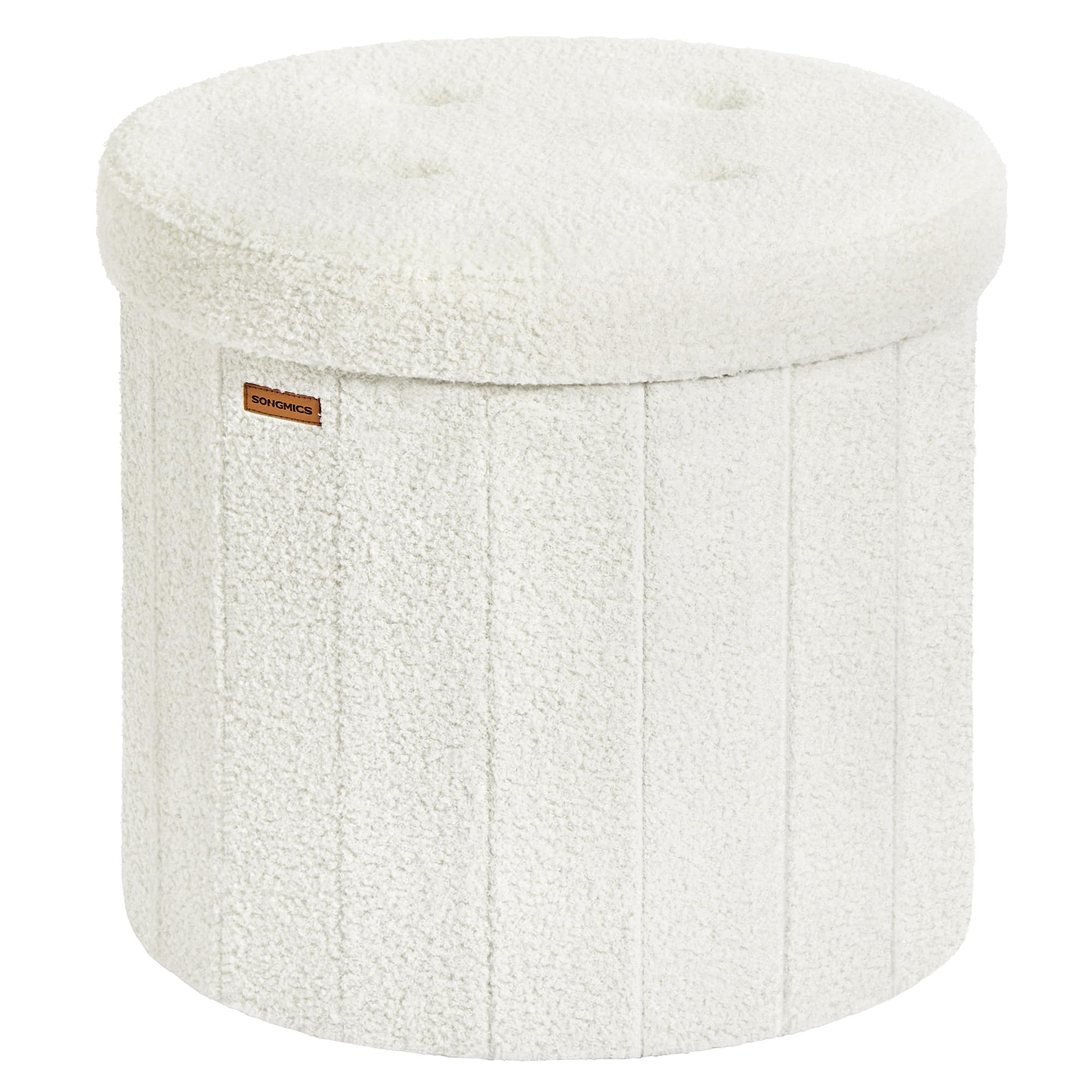 Maka Pouf Contenitore Poggiapiedi Divano Cubo Portaoggetti Salotto Camera Letto Tavolino Soggiorno Eco Imbottito Salvaspazio 38x76x38 Doppio Bianco 90463362