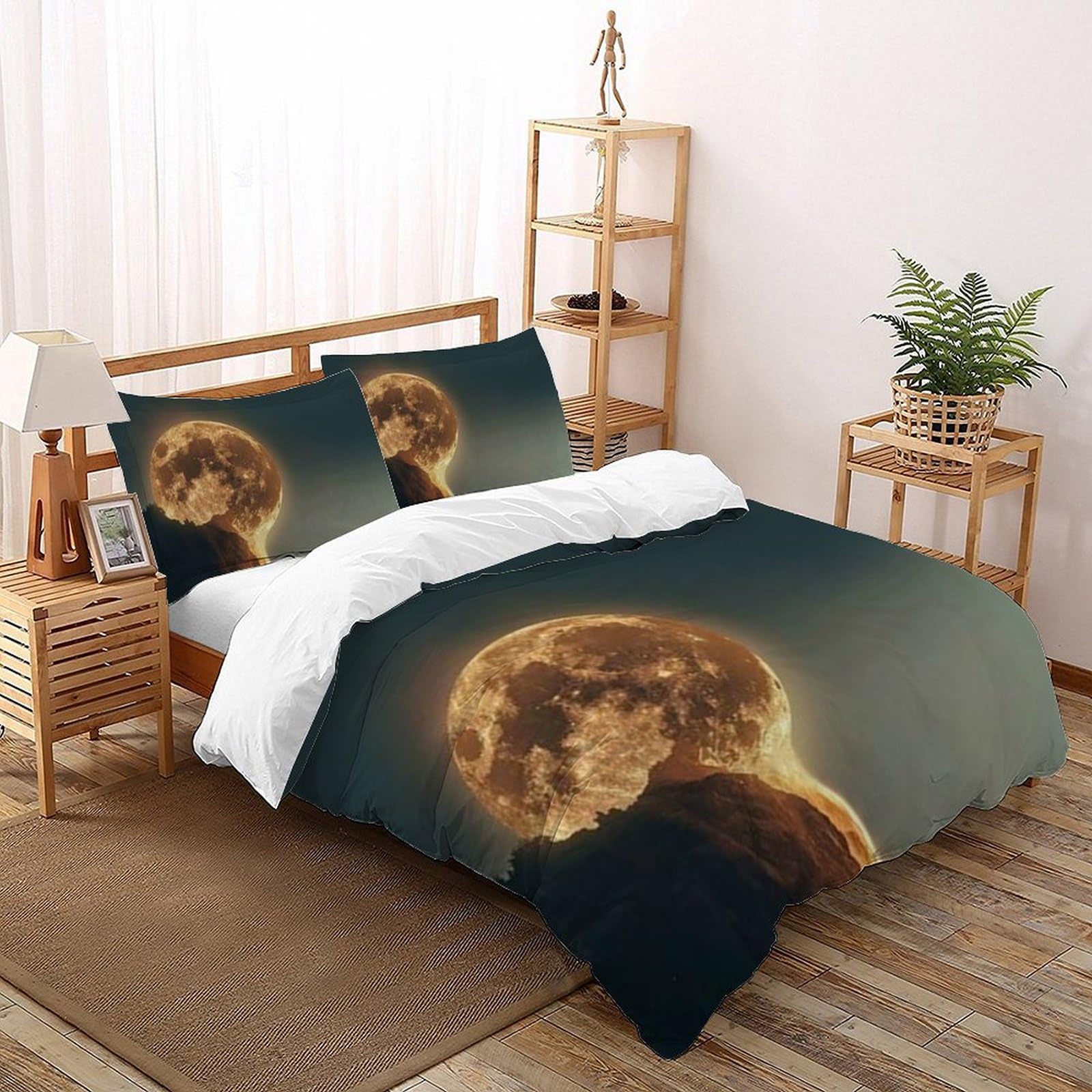 Housse de couette 260x220 science-fiction en microfibre douce qui évite le glissement