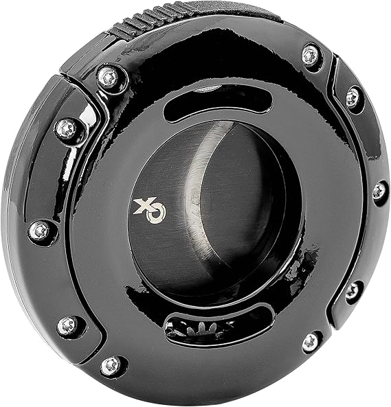 Xikar XO Double Guillotine Cutter, Dual Stainless Steel Blades, 64 RG, Black with Black Blade