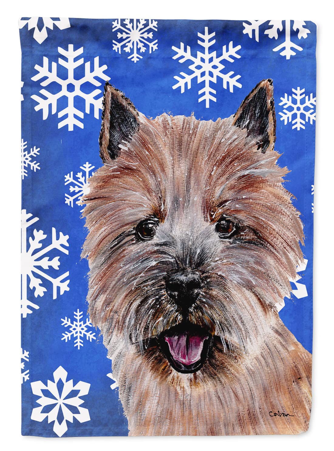 Norwich Terrier drapeau de jardin anti-décoloration pour extérieur hivernal terne