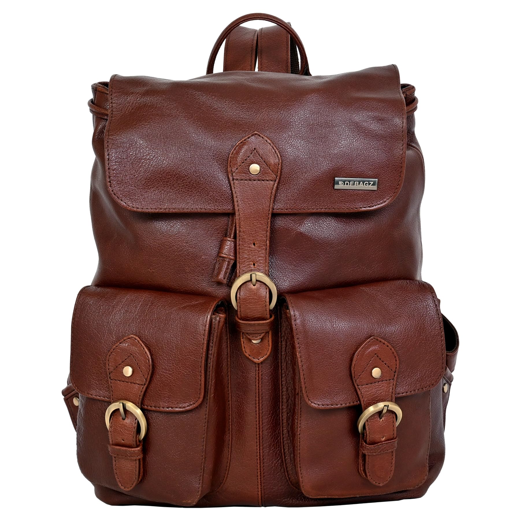 Leather Backpack for Women and Girls | Stylish Casual Travel Bag | Multipurpose College Office Daily Use Backpack | Front Buckle Pocket Designer Handbag | (brown)-image-45