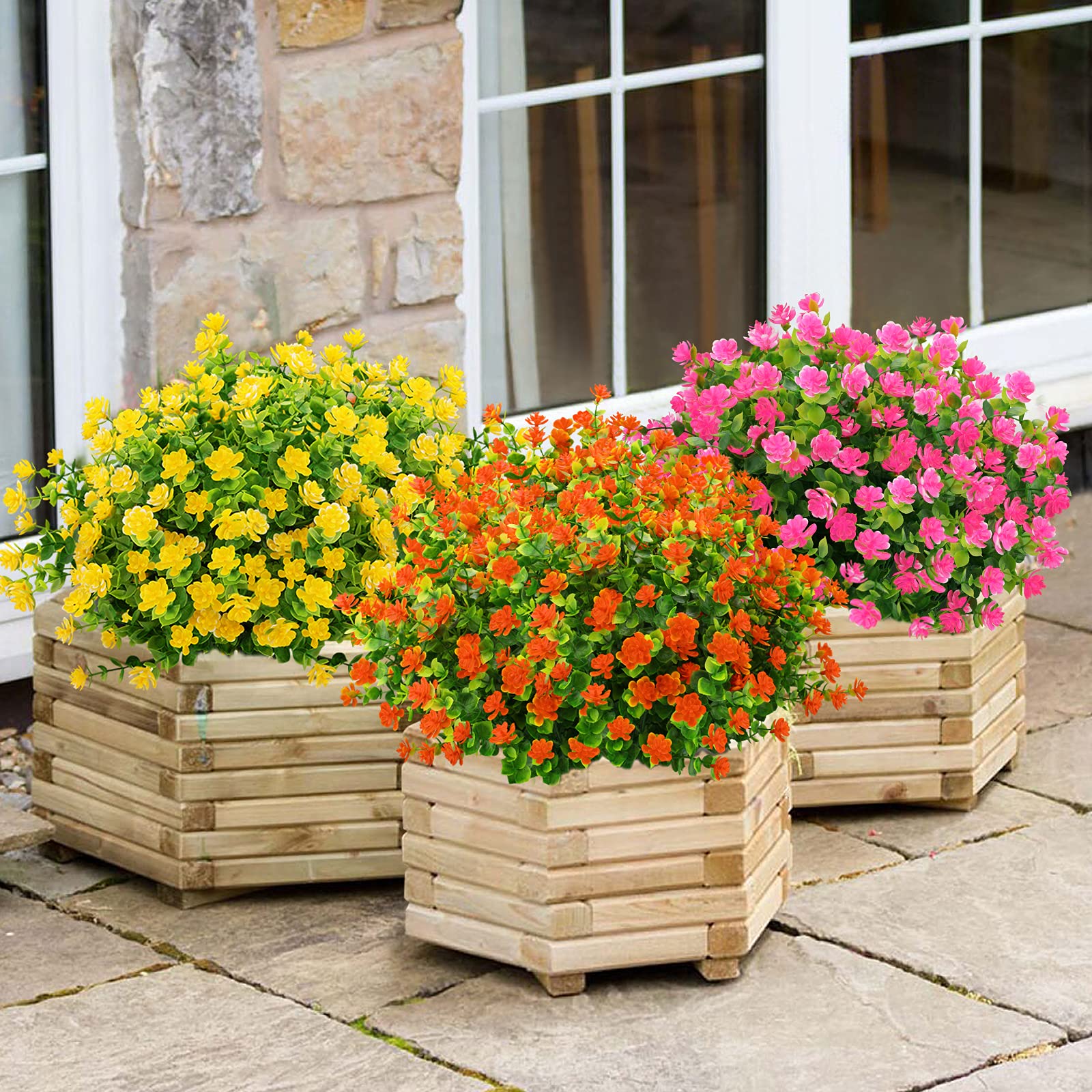 Plantes Artificielles Tombantes Pétunias Violet 75 Cm – Déco Murale UV Pour Extérieur, Balcon, Mariage Et Jardin - 9