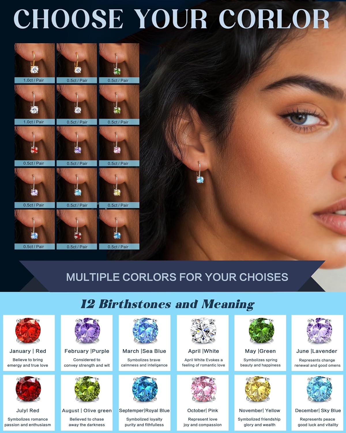 Moissanite Earrings,1.0ct-2.0ct D Color Brilliant Round Cut Earring 18K White Gold Plated Sterling Silver Dangle Earrings Moissanite Leverback Drop Earring s - Image 6