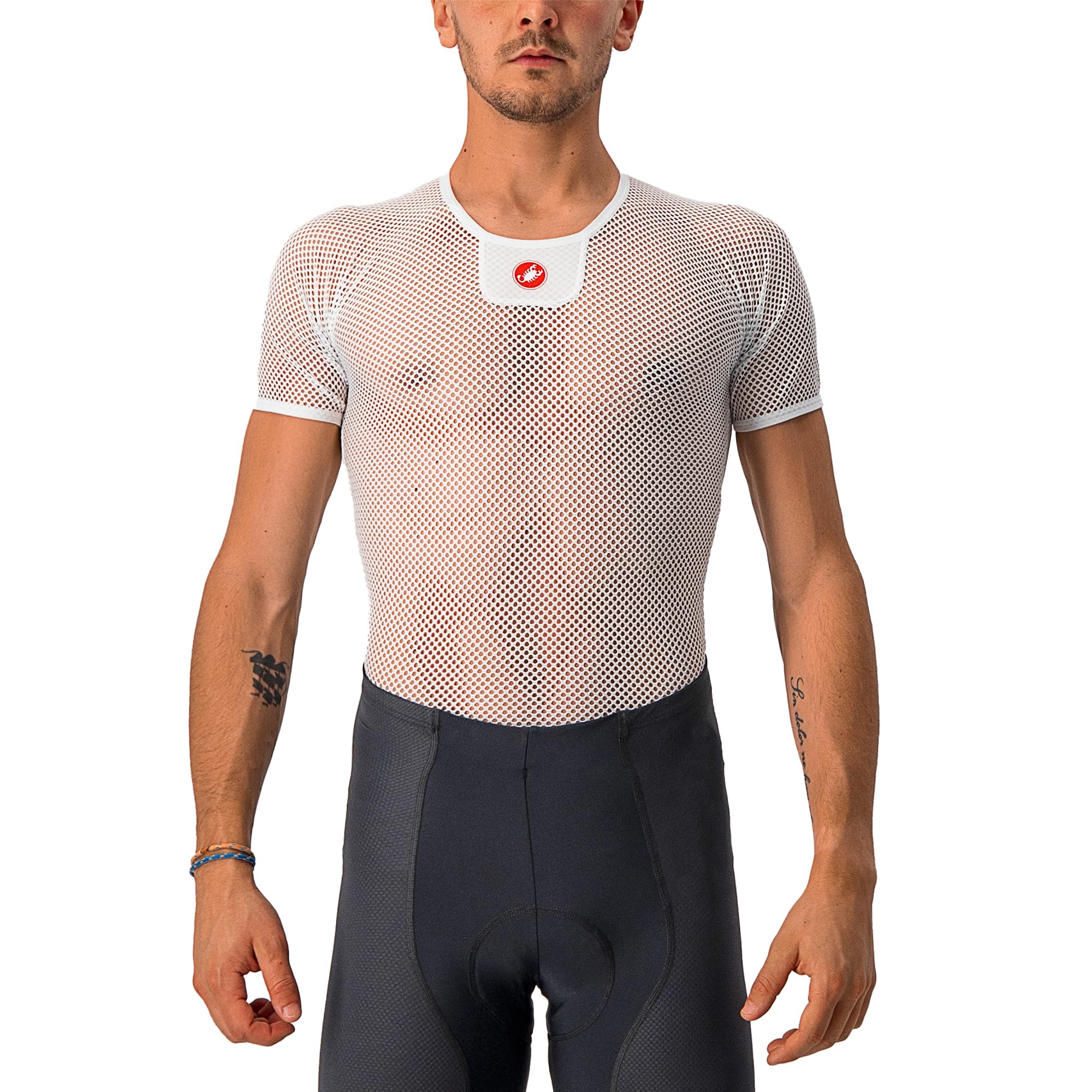 Castelli White Core Mesh 3 Ss Base Layer - / Large / Xlarge