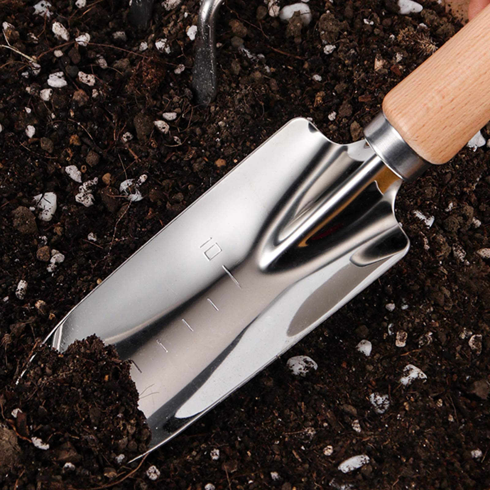 Pelle De Jardin Multifonctionnelle En Acier Inoxydable - Outil Portable Pour Plantation, Désherbage Et Camping